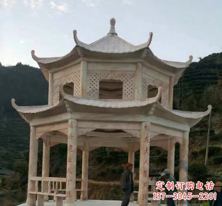 天津园林石雕凉亭