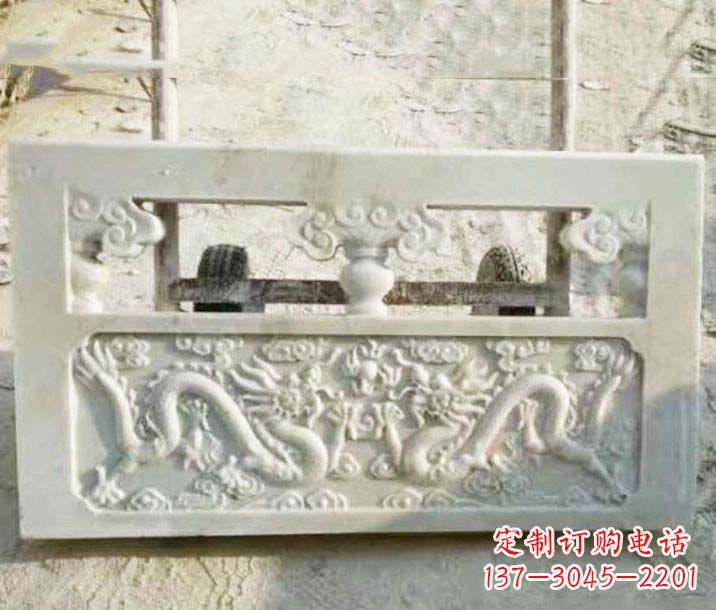 天津园林石浮雕栏板景观石雕