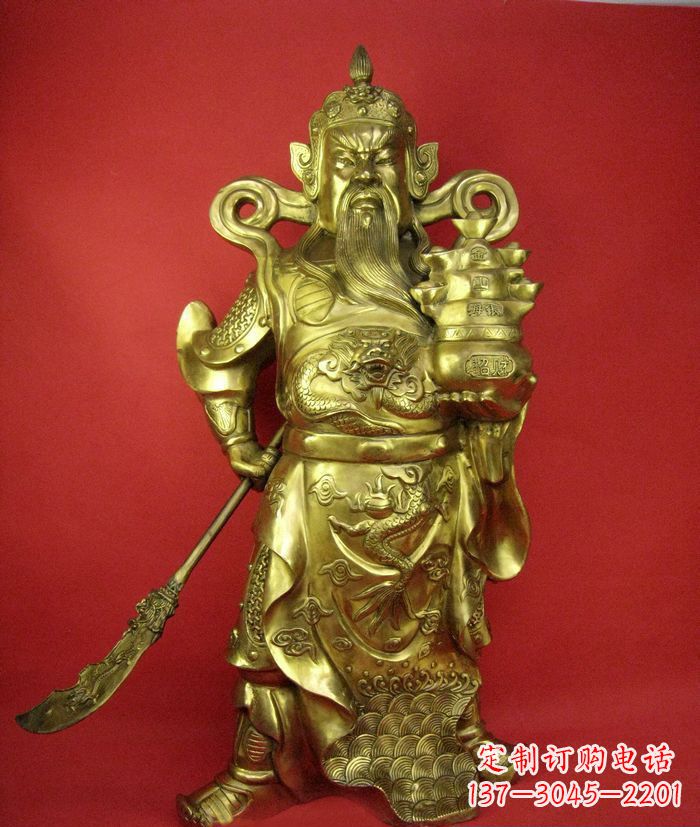天津招财关公铜雕