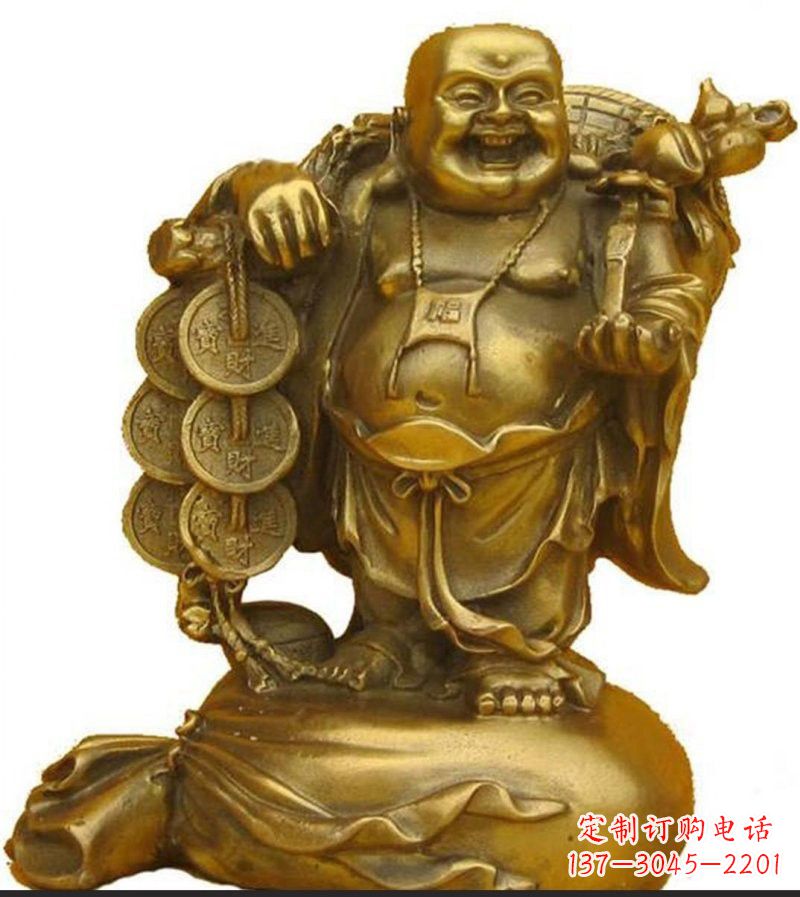 天津招财弥勒佛铜雕