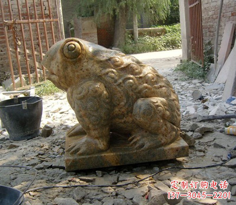 天津招财青蛙石雕