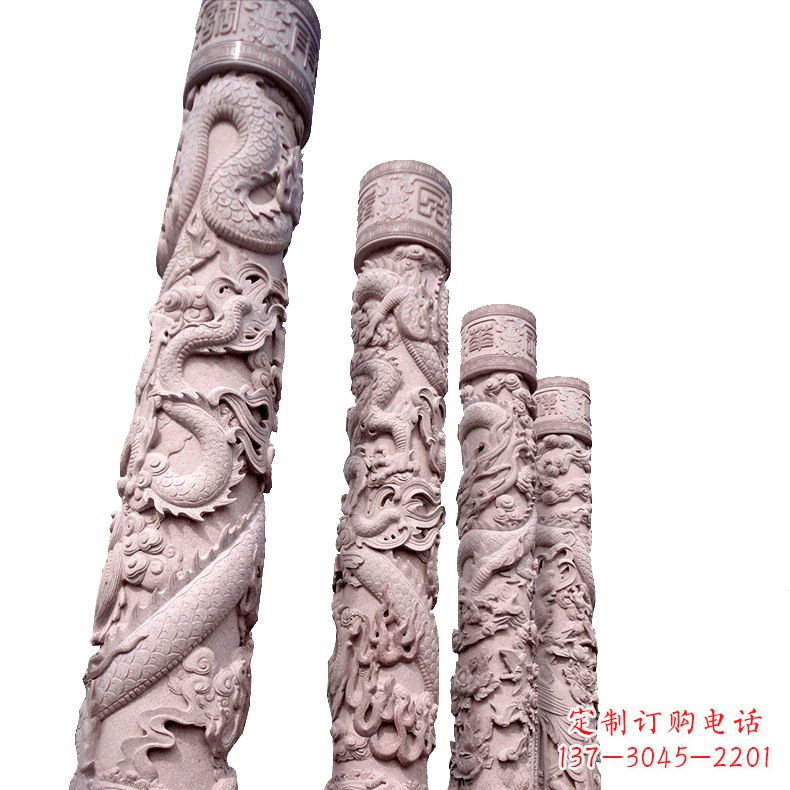 天津中国传统龙柱石雕