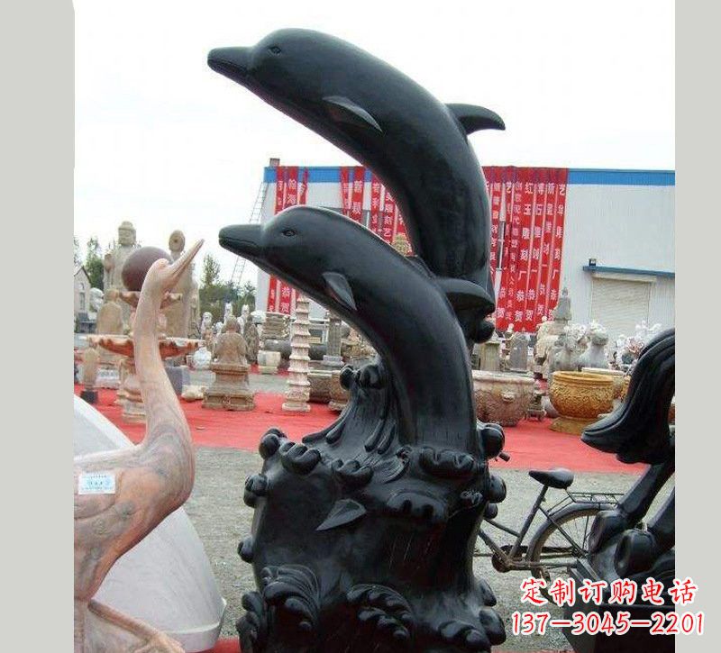 天津中国黑海豚石雕