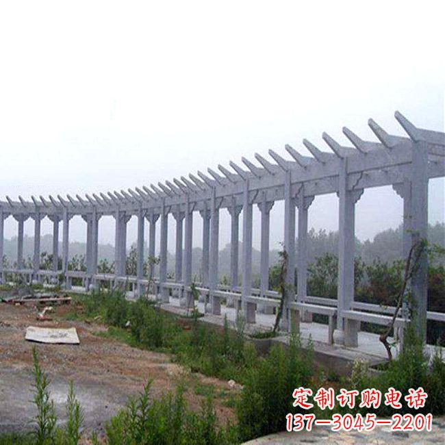 天津中式花架石雕长廊