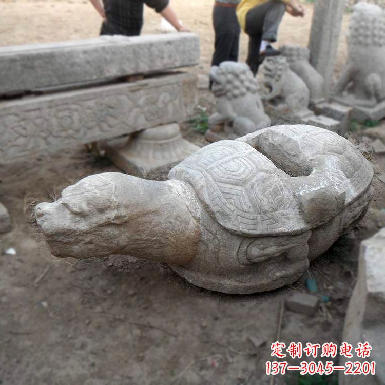 天津朱雀站在赑屃上的石雕