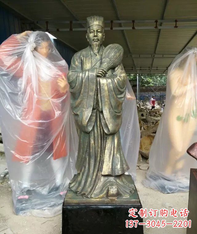 天津诸葛亮古代人物铜雕