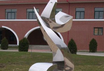 天津校园不锈钢海浪抽象雕塑