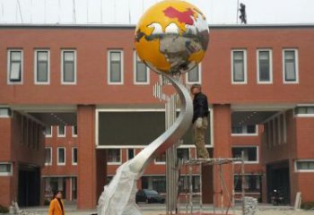 天津学校不锈钢地球雕塑