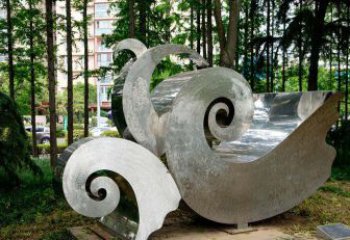 天津园林不锈钢海浪造型雕塑
