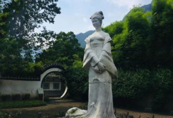 天津园林历史名人塑像王昭君汉白玉雕塑