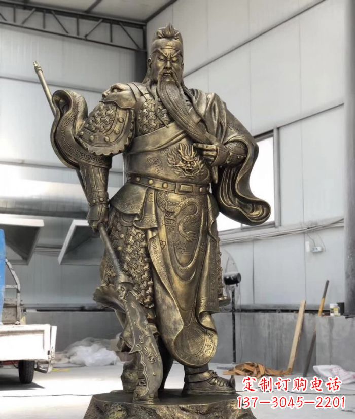 天津铸铜关公雕塑