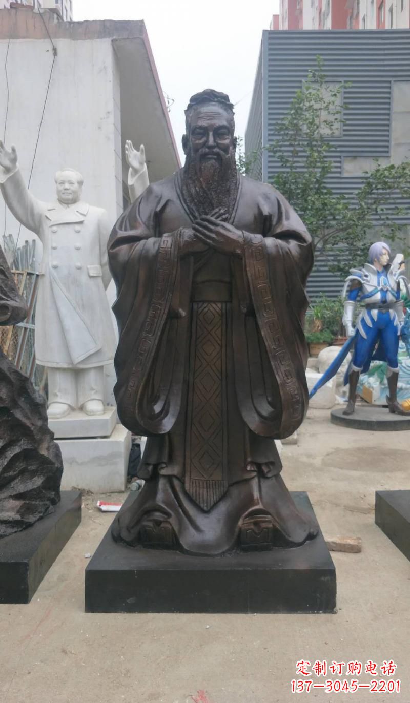 天津铸铜孔子雕塑