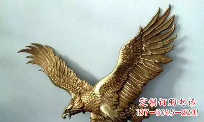 天津铸铜老鹰企业动物铜雕 (2)