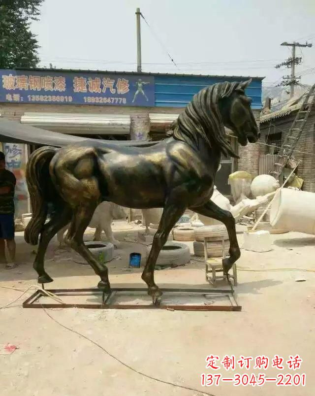 天津铸铜马雕塑