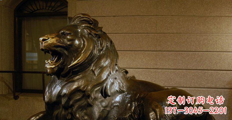 天津铸铜狮子铜雕 (2)