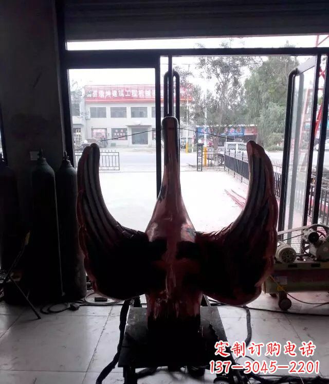 天津铸铜天鹅公园动物铜雕 (2)