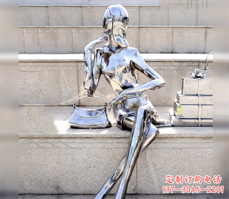 天津不锈钢美女购物造型