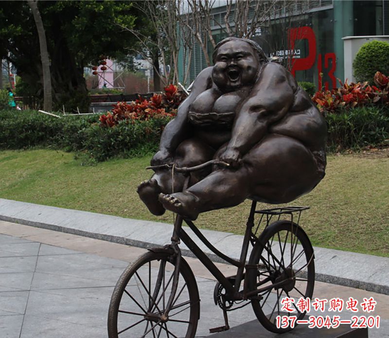 天津自行车铜雕
