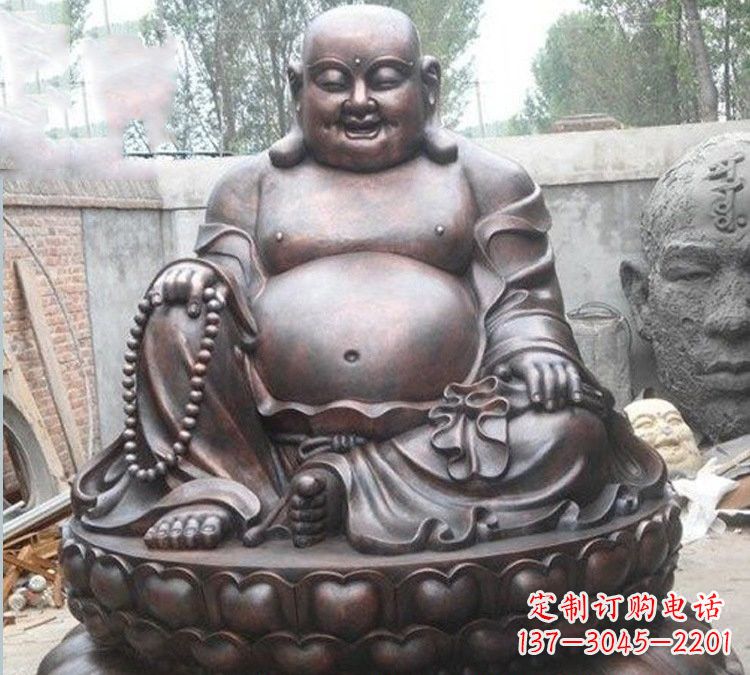天津宗教庙宇弥勒佛铜雕222
