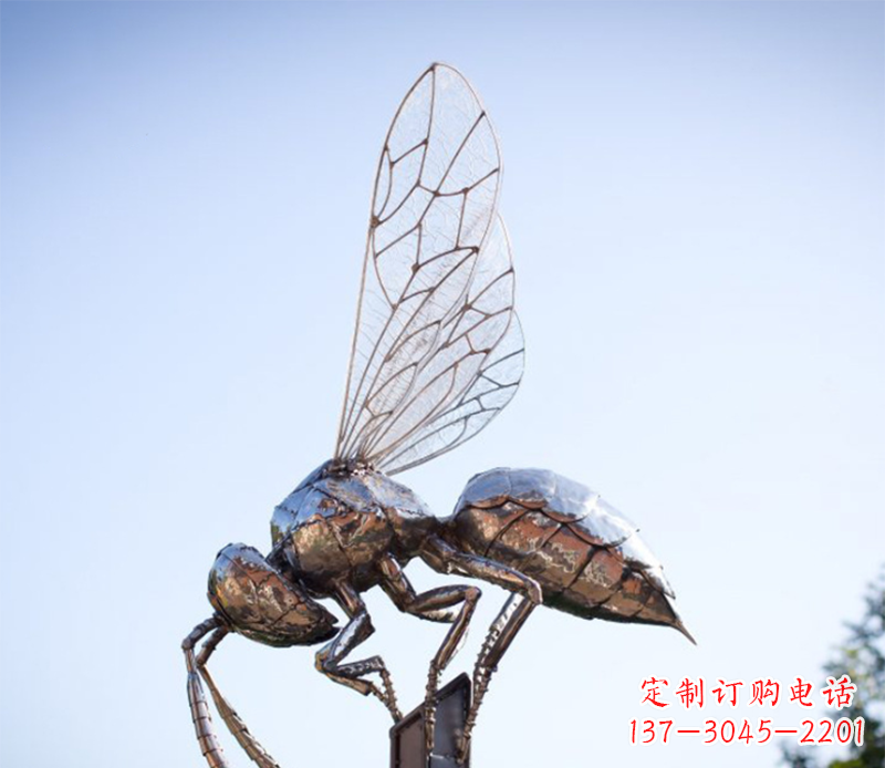 天津蜜蜂雕塑不锈钢