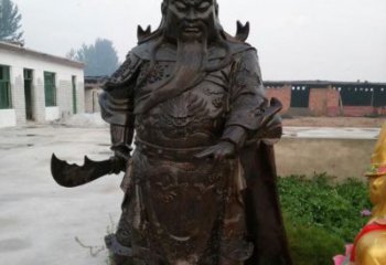 天津铸铜关公像铜雕