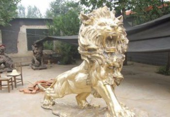 天津铸铜狮子铜雕 (3)