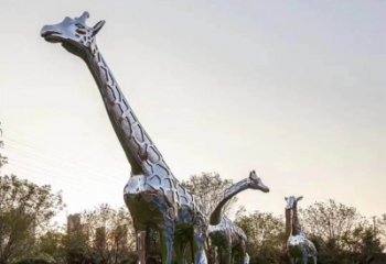 天津不锈钢长颈鹿雕塑